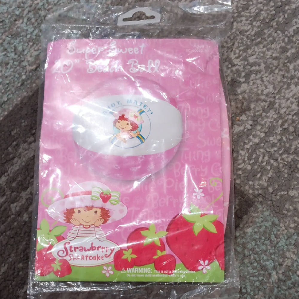 Vintahe Strawberry Shortcake Pink Beach Ball